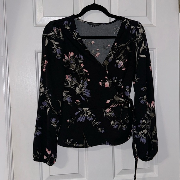 Dynamite Long Sleeve Wrap Blouse - Picture 1 of 1